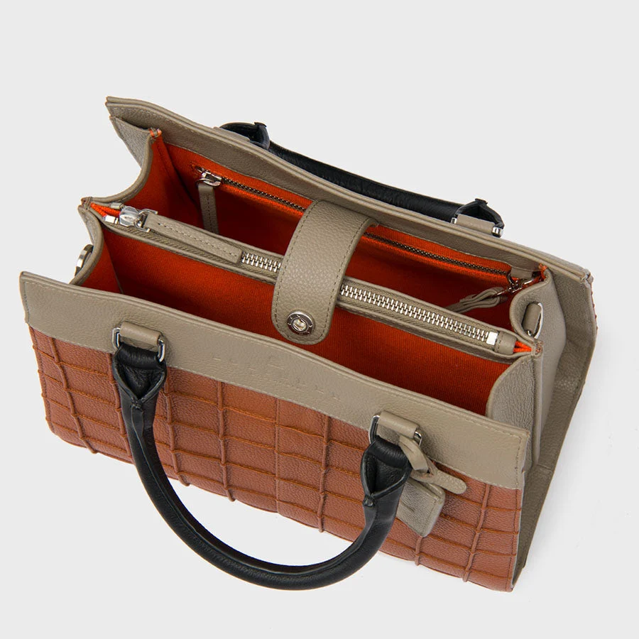 Dignity Mini Tote Multi Cognac Grey - Image 2