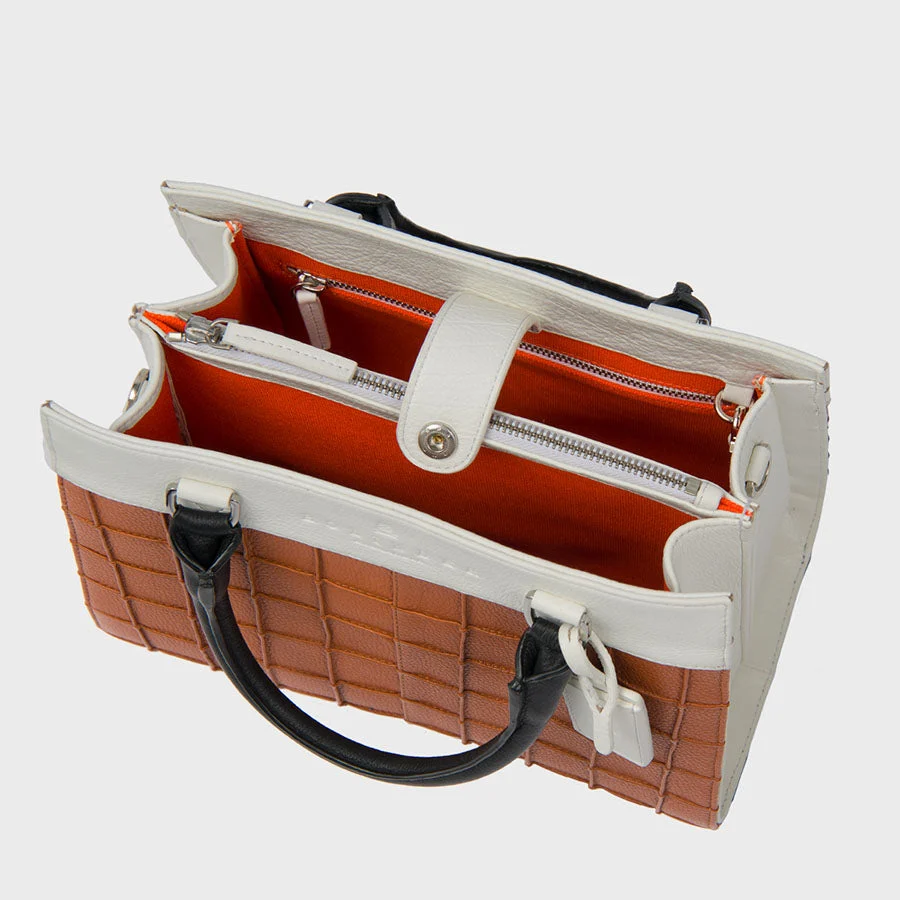 Dignity Mini Tote Multi Cognac White - Image 2