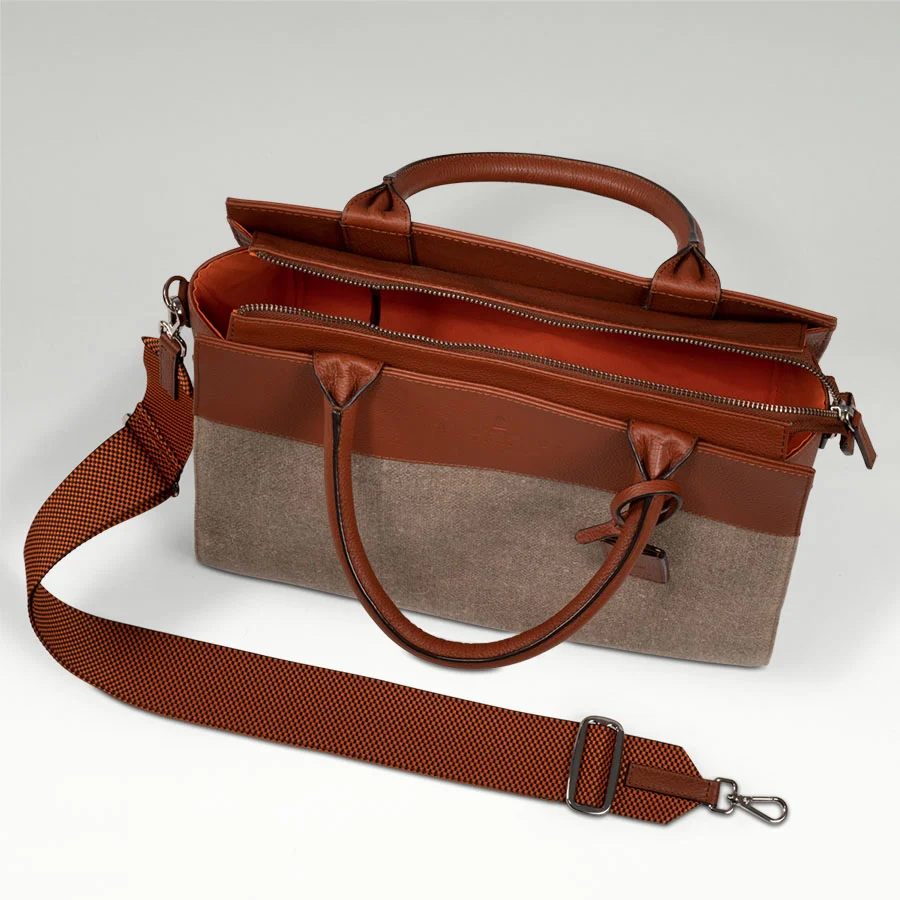 Shoulder Strap Woven Cognac - Image 4